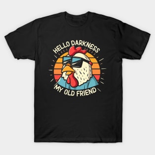 Hello Darkness My Old Friend - Cool Roaster Retro Style T-Shirt